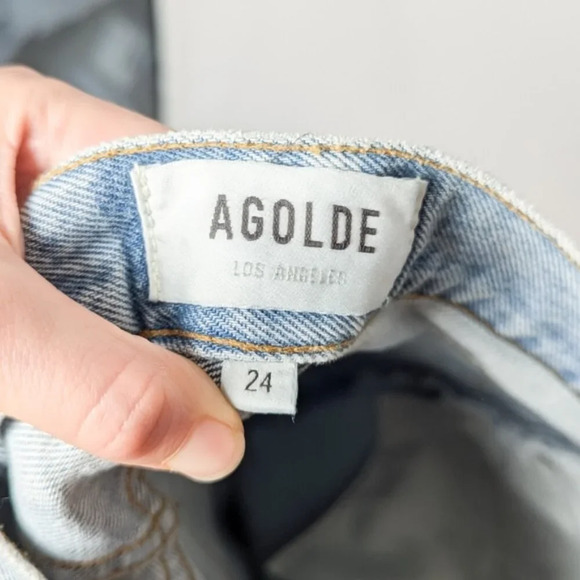 AGOLDE 90's Jeans Loose Light Wash Straight Leg Jean Snapshot 90s Aritzia 24 - Picture 8 of 8